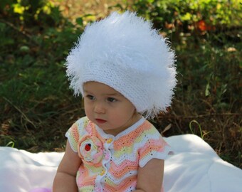 baby and adult hat cabbage patch kids hat beanie wig children fuzzy hat dandelion halloween white troll wig