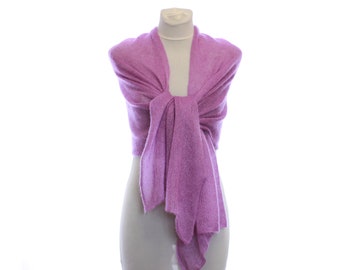 Knitted lace scarf , Lilac  , Mohair wrap scarf for women ,  mohair shawl Autumn colors Fall Winter accessory