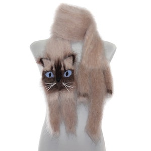 Cat Scarf - Golden Brown