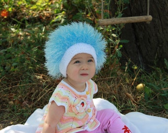 Free shipping Children or adult fuzzy hat  Cabbage Patch Hat /  Halloween Costume / troll wig / Cosplay wig