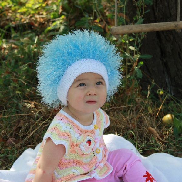 Free shipping Children or adult fuzzy hat  Cabbage Patch Hat /  Halloween Costume / troll wig / Cosplay wig