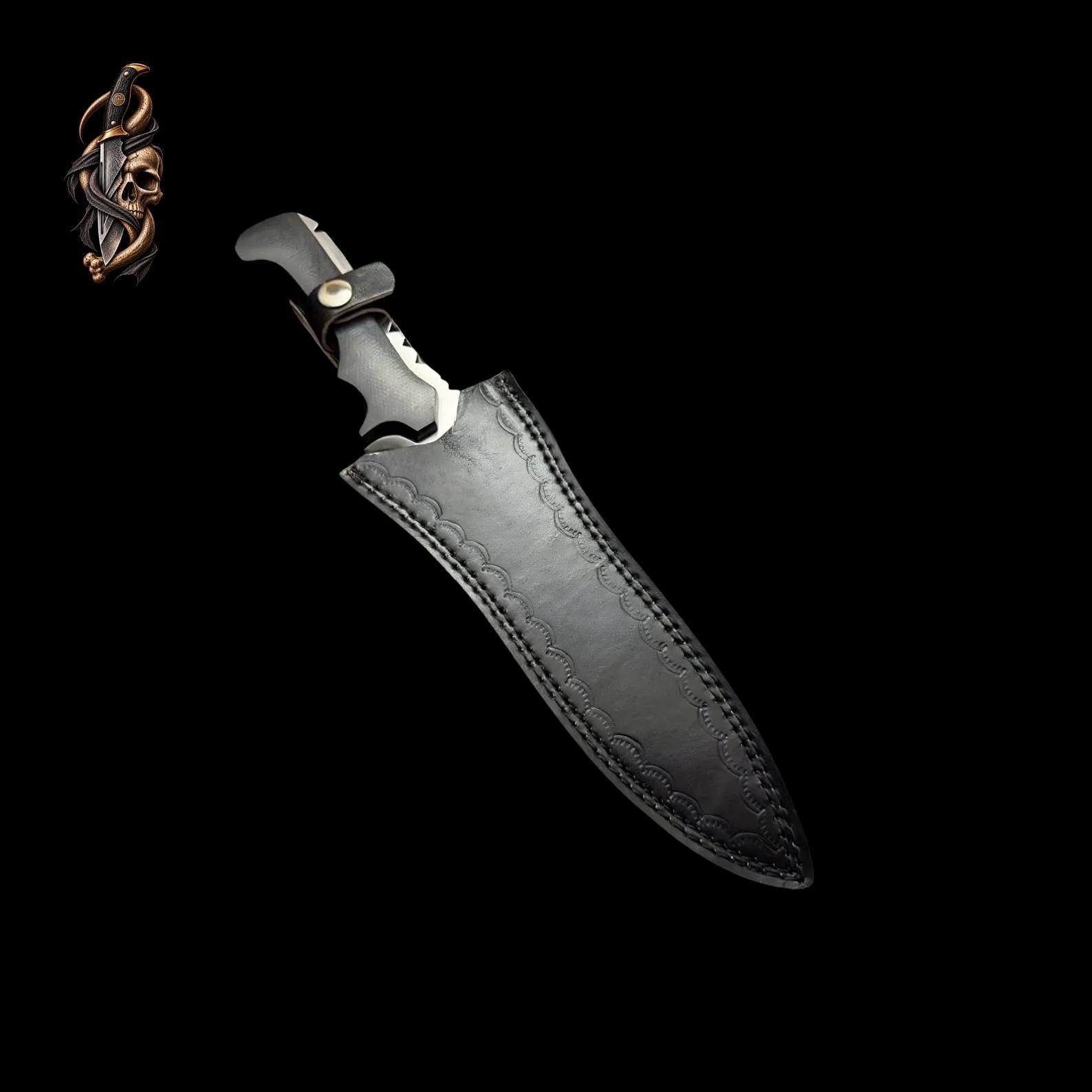 RE4 Remake Jack Krauser Replica Knife: D2 Steel, Leather Sheath thumbnail 6