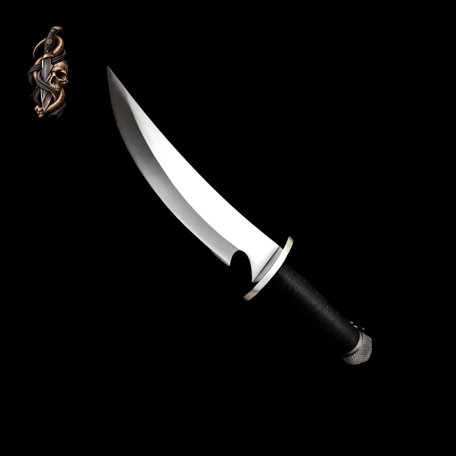 Ninja Assassin Collectible Replica Knife with High Carbon Steel Blade and Hand-Finished Leather Sheath thumbnail 7