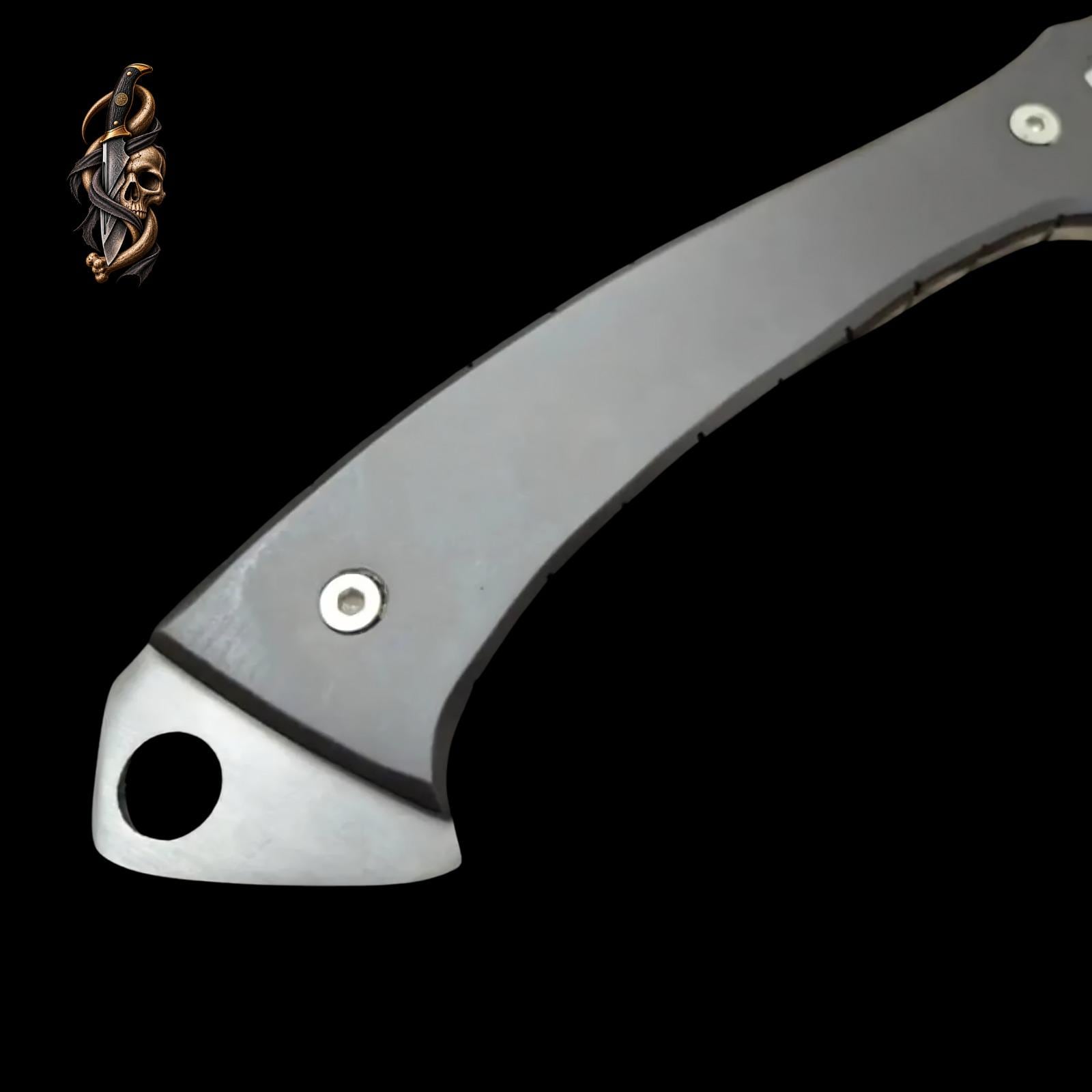 Resident Evil Requiem Leon's Hatchet with Leather Sheath | RE9 Full Tang Stainless Steel Axe thumbnail 2