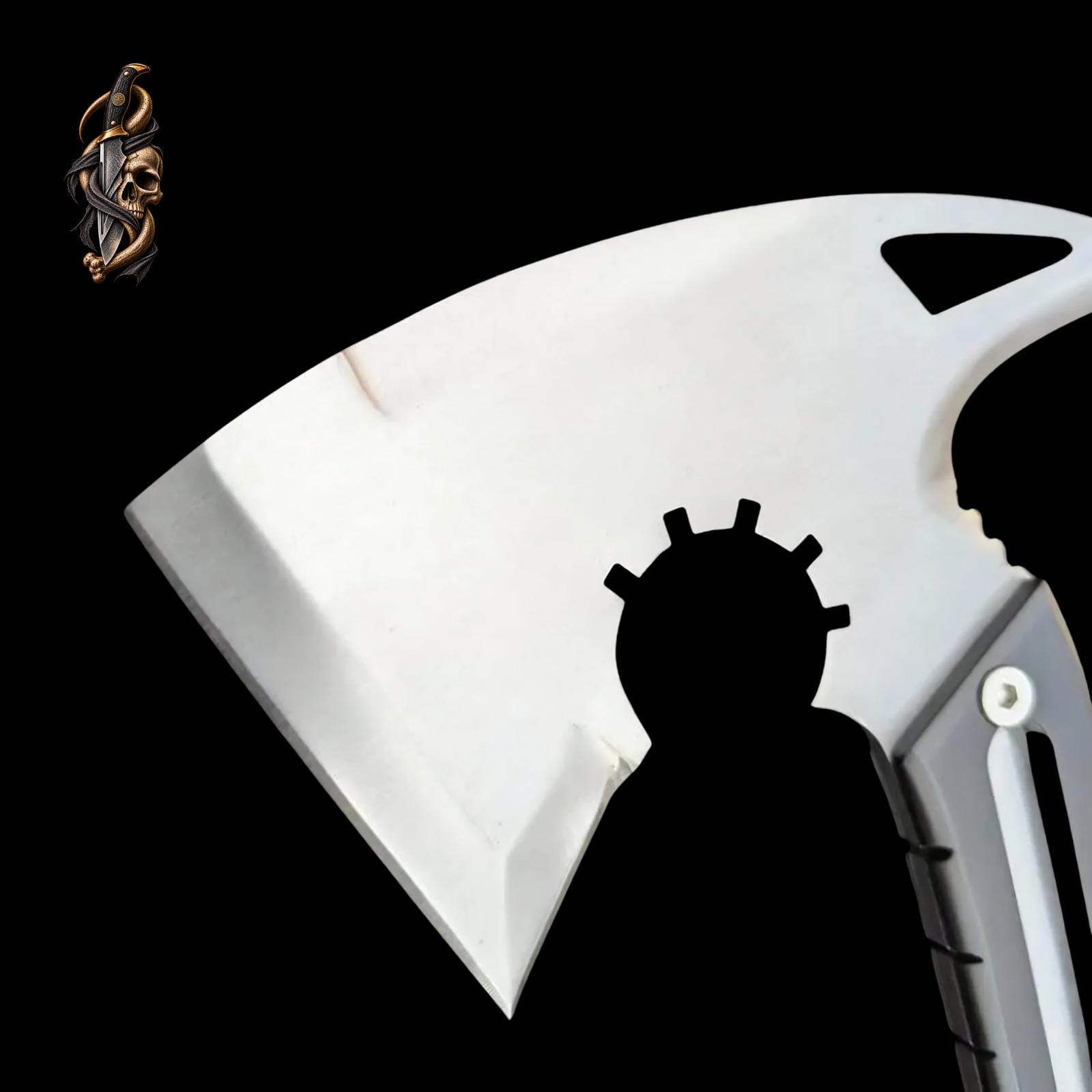 Resident Evil Requiem Leon's Hatchet with Leather Sheath | RE9 Full Tang Stainless Steel Axe thumbnail 3
