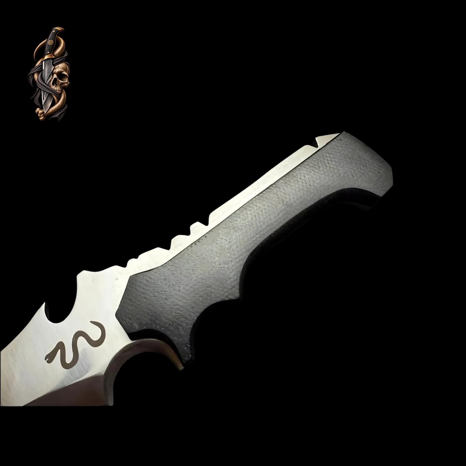 RE4 Remake Jack Krauser Replica Knife: D2 Steel, Leather Sheath thumbnail 4