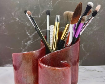 Color-shifting Resin Makeup Brush Holder and Pen Holder