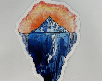 Original Art Iceberg Sticker