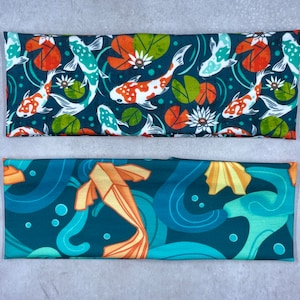Koi Pond Fish Leap Pads Water Lilly Jersey Knit Soft Headbands