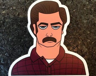 Ron Swanson wasserfester Aufkleber