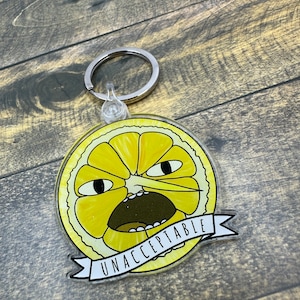 Earl of Lemon Grab Unacceptable Key Chain Lemongrab Adventure Time Key-chain