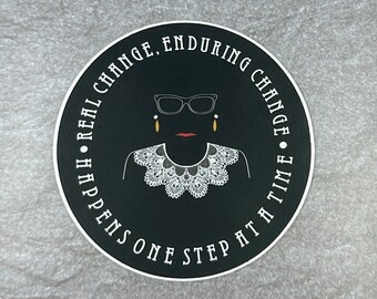 Ruth Bader Ginsburg Sticker Inspirational Quote Waterproof Laptop Decal