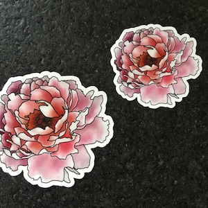 Peony original design Sticker Waterproof