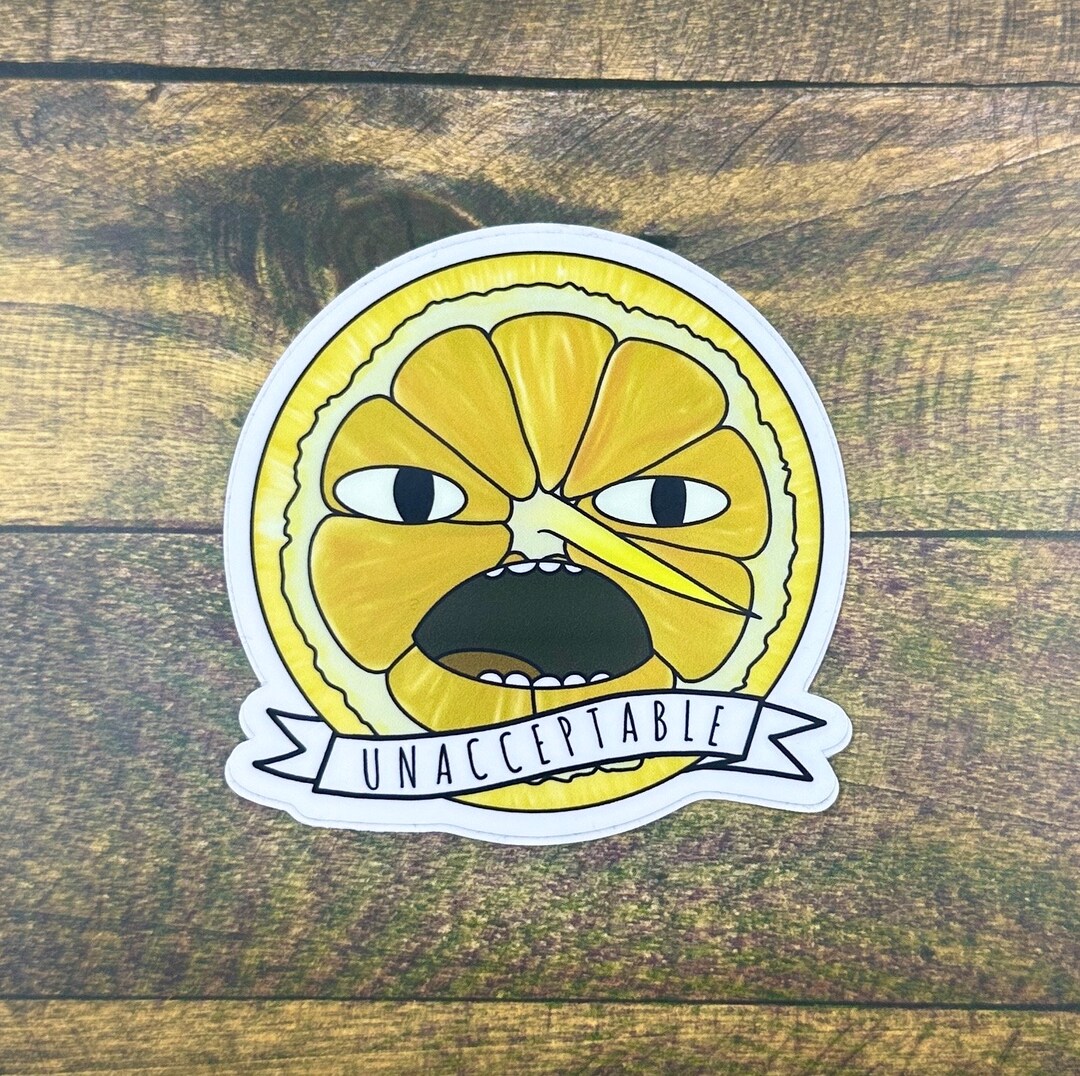 Sticker Earl of Lemon Grab Unacceptable Sticker Adventure Time Cartoon