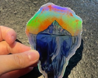 Original Art Holographic Iceberg Sticker