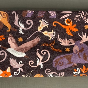 Animales salvajes Alces Mapaches Diademas hechas a mano Jersey de punto suave imagen 6