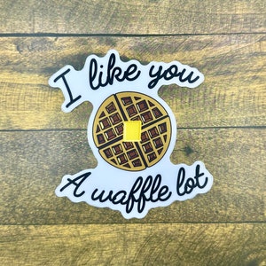 Leslie Knope Parks And Recreation Sticker Waffles Lil Sebastian