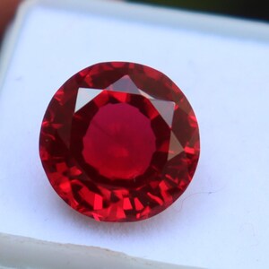 Flawless Blood Red Burma Ruby 10 CT Round Natural Red Mozambique Ruby Luster Earthly Mined Loose Natural Gemstones Ring Size