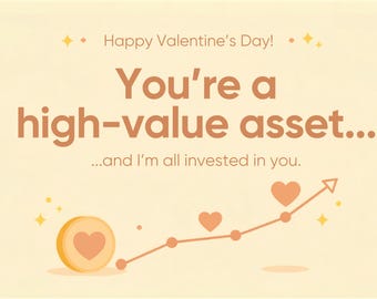 Valentines Day Finance-themed Card