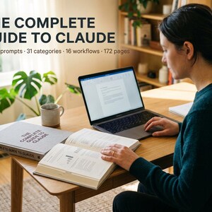Verktygslåda för affärsautomation, Claude AI-guide, 1000+ AI-uppmaningar, produktivitetsarbetsflöden, digital nedladdning
