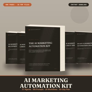 Kit de marketing para agentes de IA, agentes de automatización de marketing, indicaciones y flujos de trabajo de ChatGPT