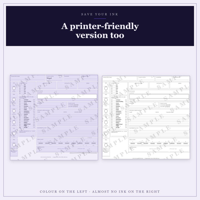 DnD Wizard Character Sheet 5e | Fillable and Printable PDF, Wizard Class Sheet for Dungeon Master Gifts image 2