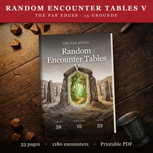 DnD Random Encounter Tables 5e Planar and Ocean | 59 d100 Tables, 1180 Encounters, 15 Places