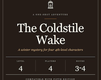 The Coldstile Wake Winter Mystery DnD Adventure (Level 4, 4 Players) (Digital Download)
