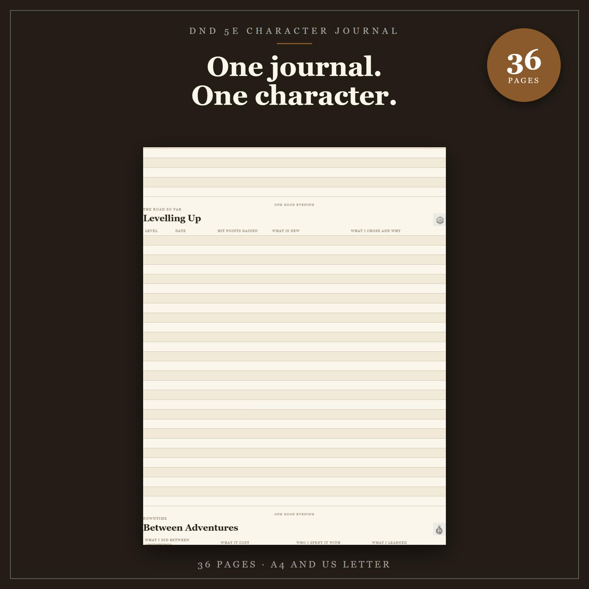DnD Character Journal 5e
