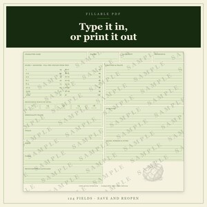 DnD Druid Character Sheet 5e | Fillable and Printable PDF, Druid Class Sheet for Dungeon Master Gifts image 7