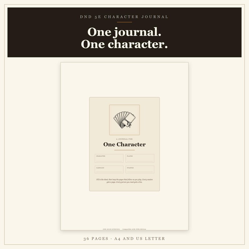 D&D Charakterjournal 5e | 36-seitiges, druckbares Kampagnennotizbuch, Sitzungsprotokoll und Charakterbogen – das perfekte Geschenk für Spielleiter Bild 9