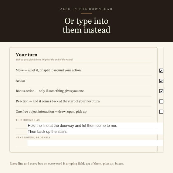 DnD Spell Slot Tracker and Combat Cards 5e — image 7