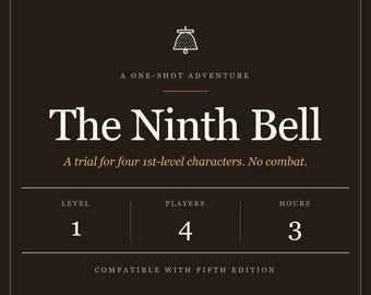 L'avventura one-shot di D&D 5e "The Ninth Bell" - Mistero, senza combattimenti (PDF)