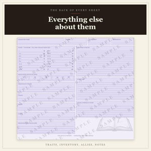 DnD Character Sheet Bundle 5e | 18 Fillable and Printable PDF Sheets, All 12 Classes for Dungeon Master Gifts image 5