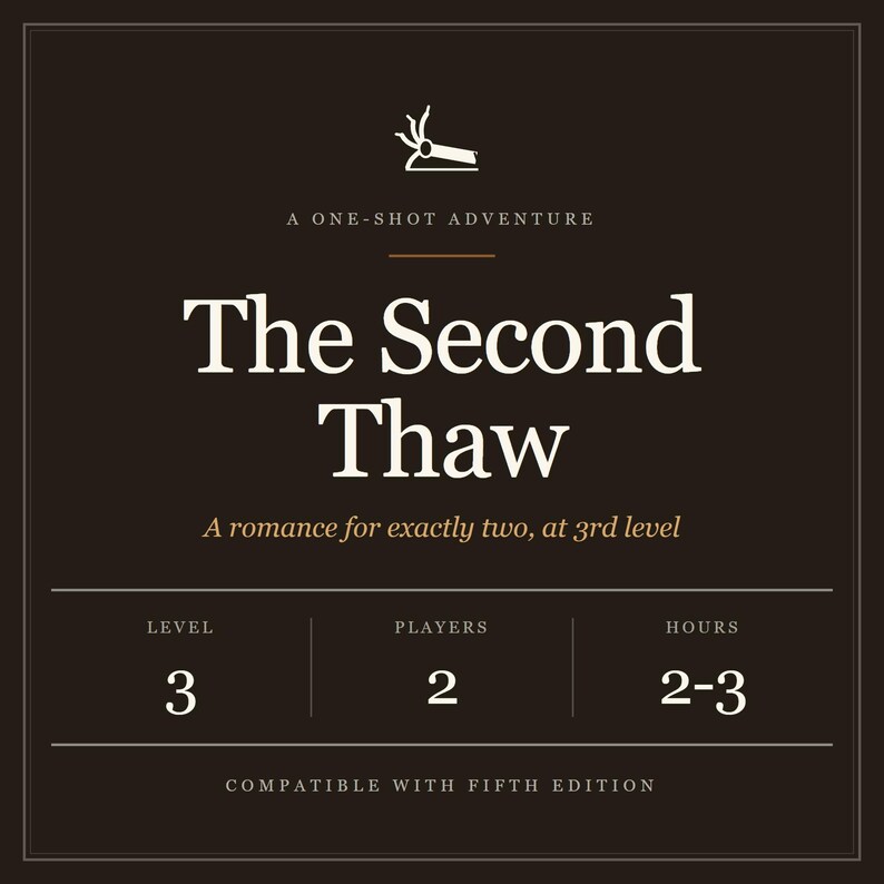 The Second Thaw D&D 5e One Shot for Two Players – Romantic Adventure (PDF) image 1