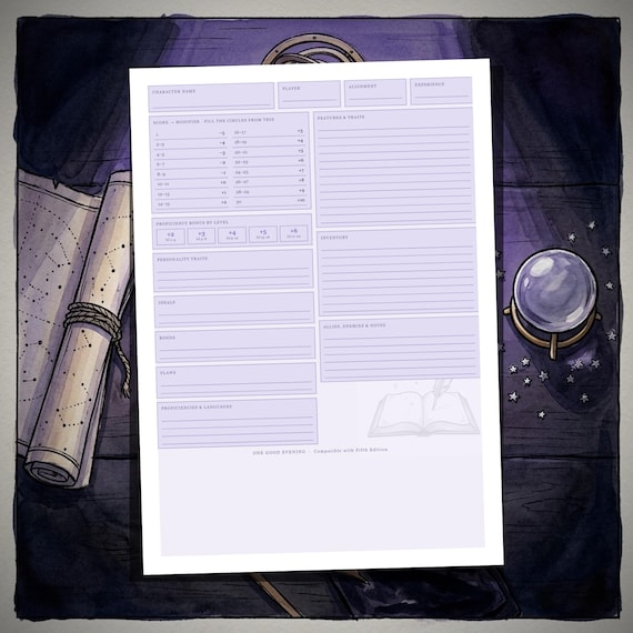 DnD Character Sheet 5e Arcane — image 3