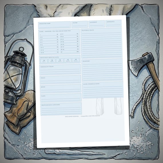 DnD Character Sheet 5e Frostbound — image 3