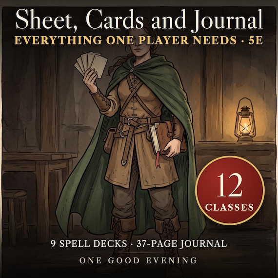 Sheet, Cards and Journal Kit — 5e — image 1