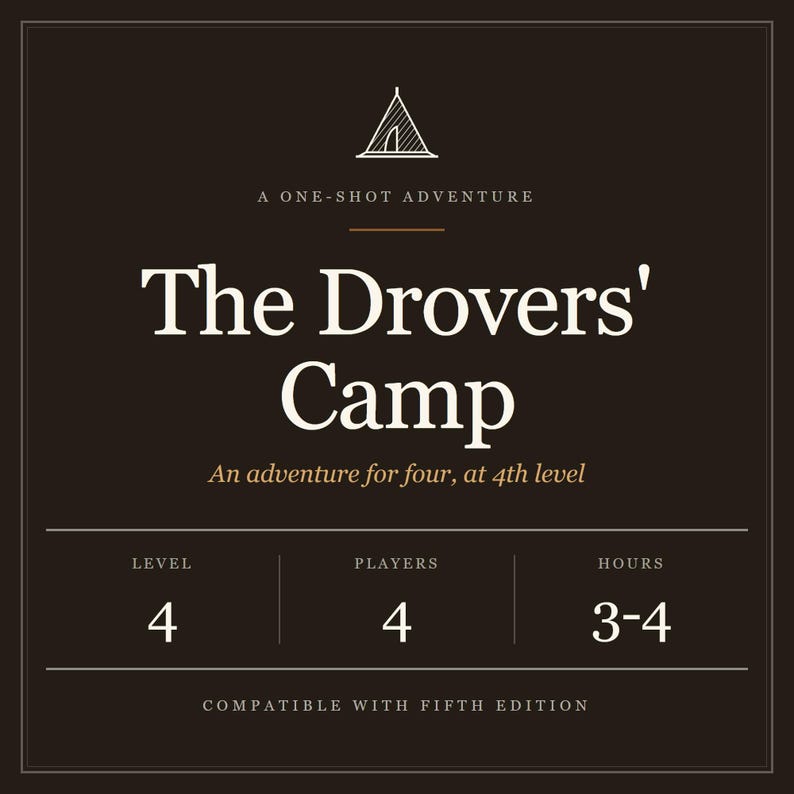 The Drovers' Camp D&D 5e One-Shot Adventure (Level 4, 4 Players) (PDF) image 1