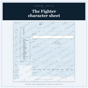 Ficha de Personagem de Guerreiro para D&D 5e | PDF preenchível e imprimível, ficha de classe de Guerreiro para presentear o Mestre de Masmorras imagem 9