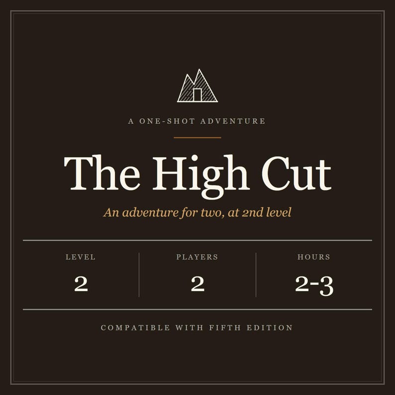 The High Cut: DnD 5e One-Shot Adventure for Two Players (PDF Download) image 1