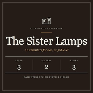 The Sister Lamps D&D One Shot – Duet Mystery Adventure (2 Players, Level 3) (PDF) image 1