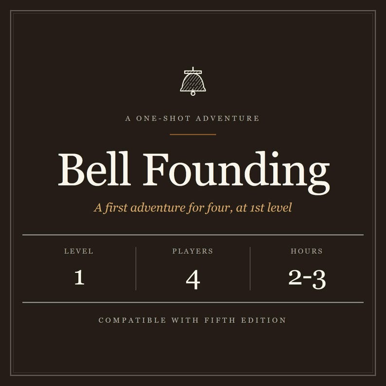 Bell Founding One-Shot Adventure – Level 1, 4 Players, 2-3 Hours (Digital Download) image 1