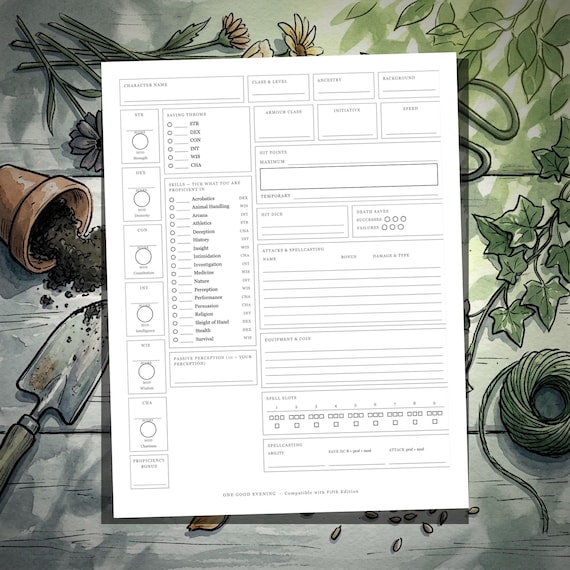 DnD Character Sheet 5e Verdant — image 6