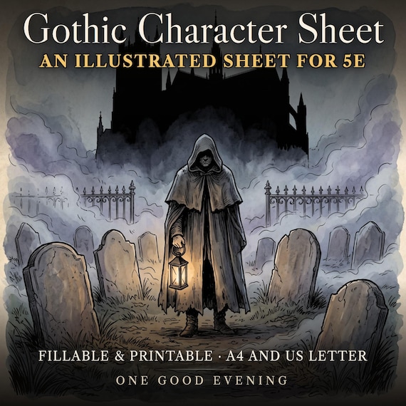 DnD Character Sheet 5e Gothic — image 1