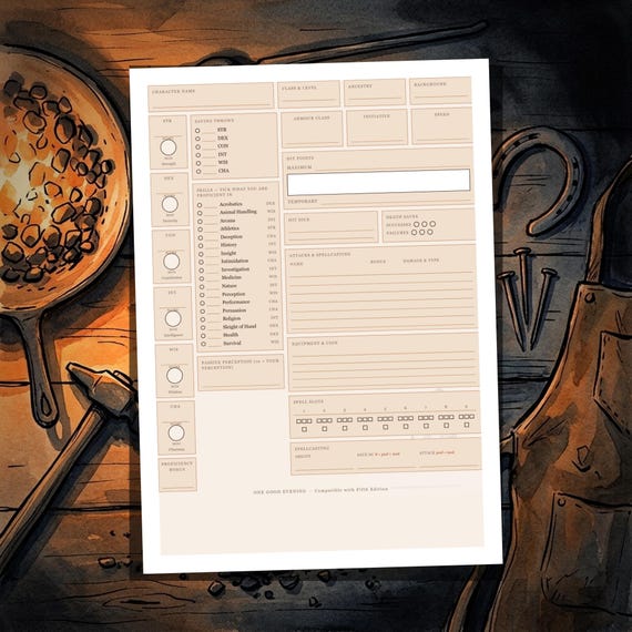 DnD Character Sheet 5e Ember — image 2