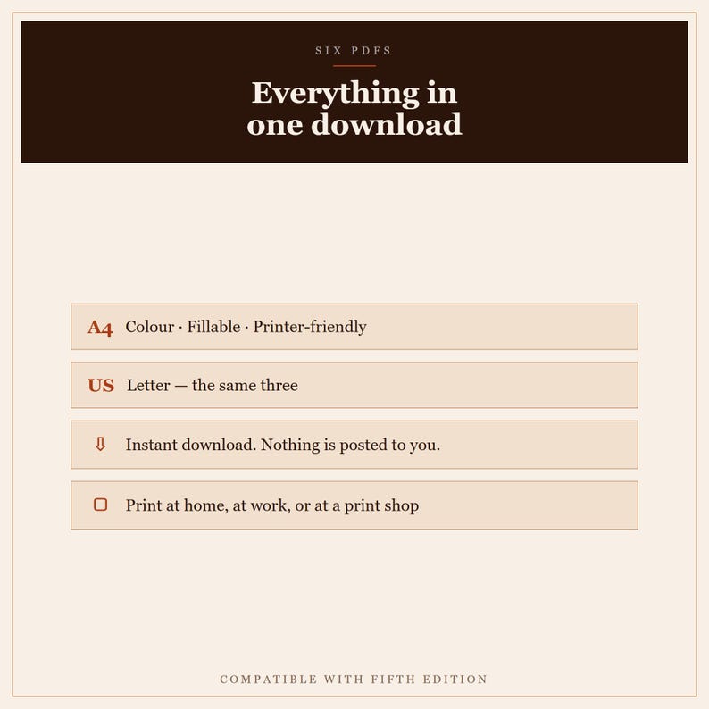 Scheda personaggio Barbaro D&D 5e / PDF compilabile e stampabile, scheda di classe Barbaro per regali al Dungeon Master immagine 2
