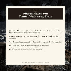 DnD Random Encounter Tables 5e Planar and Ocean | 59 d100 Tables, 1180 Encounters, 15 Places image 6
