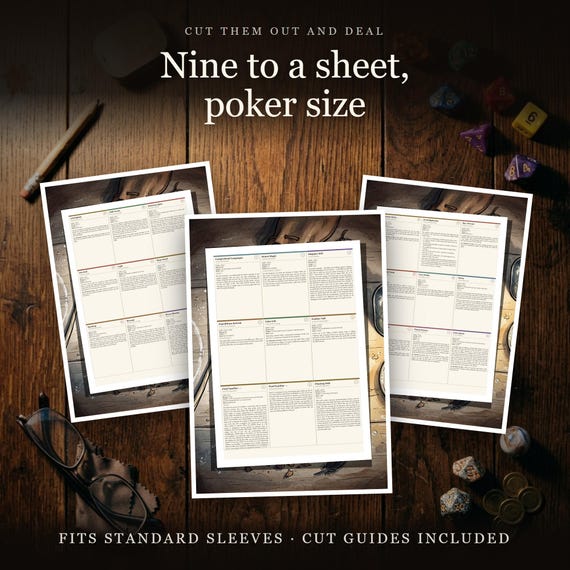 Sheet, Cards and Journal Kit — 5e — image 6