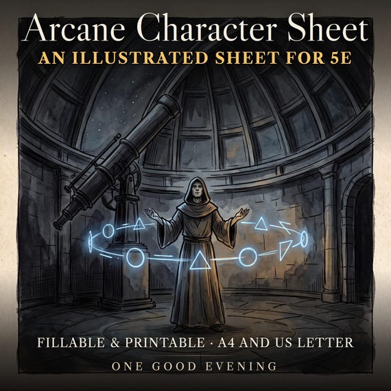 DnD Character Sheet 5e Arcane — image 1
